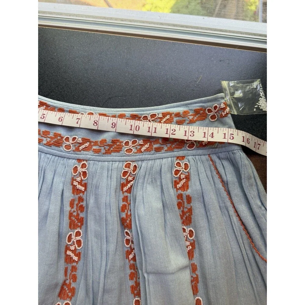 TORY BURCH Alexandria Skirt Silverlake Size 2 Boho Resort Designer fairy cottage